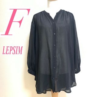 レプシィム(LEPSIM)のレプシィム Ｆ ブラウス シアー きれいめコーデ ブラック オフィスカジュアル(シャツ/ブラウス(長袖/七分))