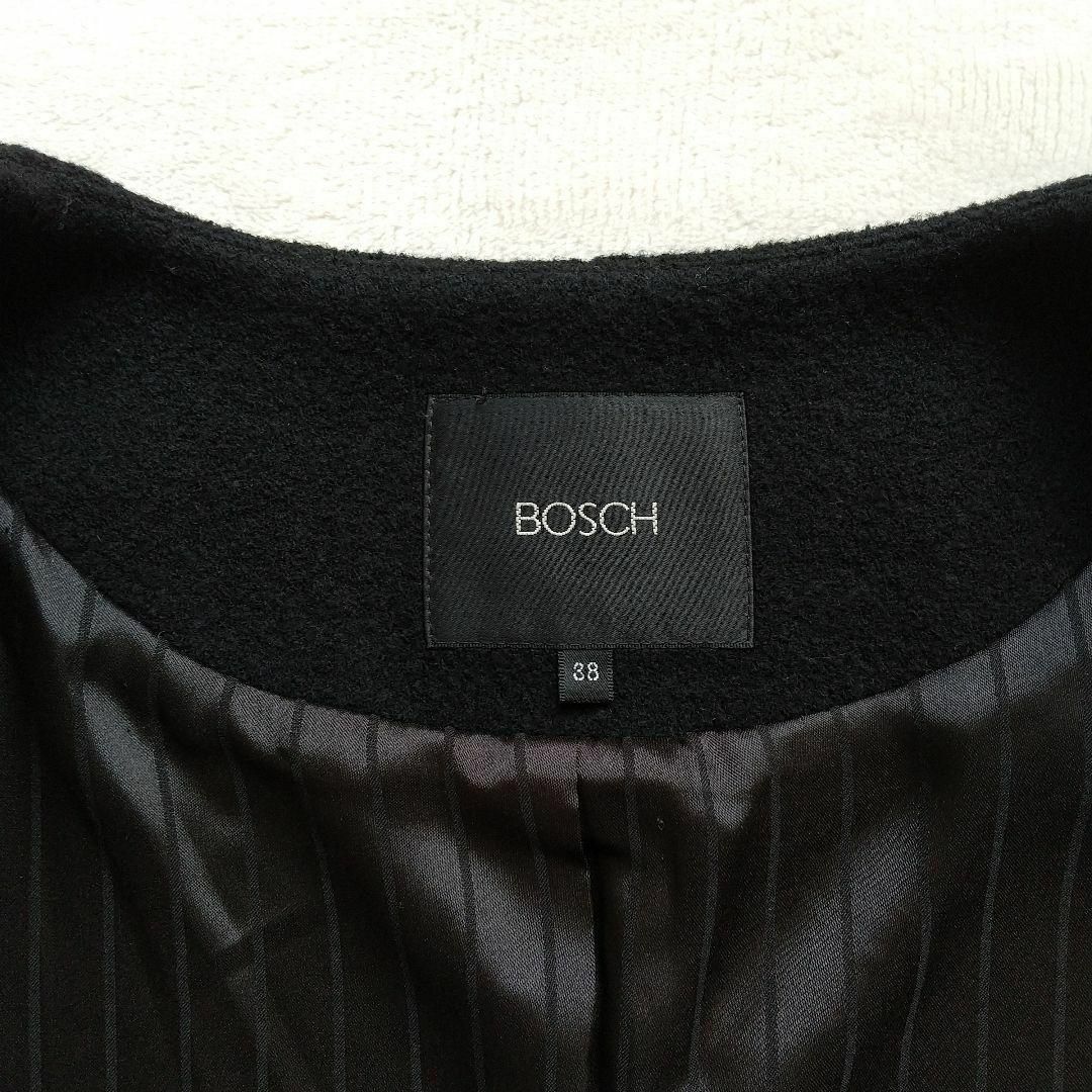 BOSCH(ボッシュ)のボッシュ ジャケット ノーカラー 長袖 ウール混 ブラック M レディースのジャケット/アウター(ノーカラージャケット)の商品写真