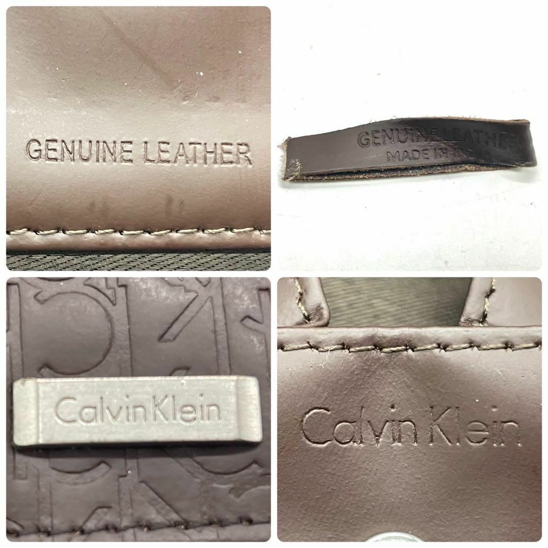 Calvin Klein(カルバンクライン)のcalvin klein カルバンクライン　コインケース　小銭入れ　レザー　茶 メンズのファッション小物(コインケース/小銭入れ)の商品写真