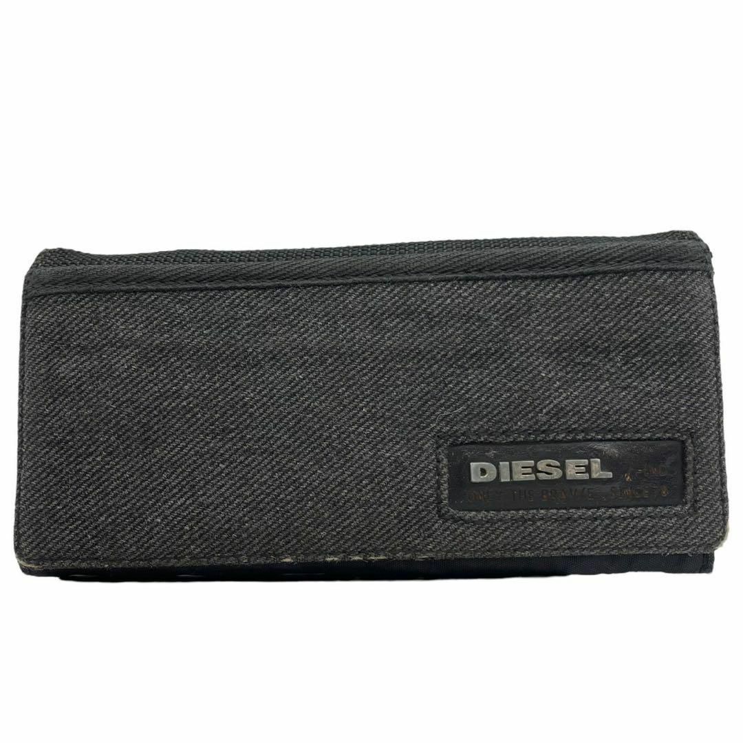 DIESEL(ディーゼル)のDIESEL ディーゼル　長財布　デニム　ブラック　メンズ　折り財布 メンズのファッション小物(長財布)の商品写真