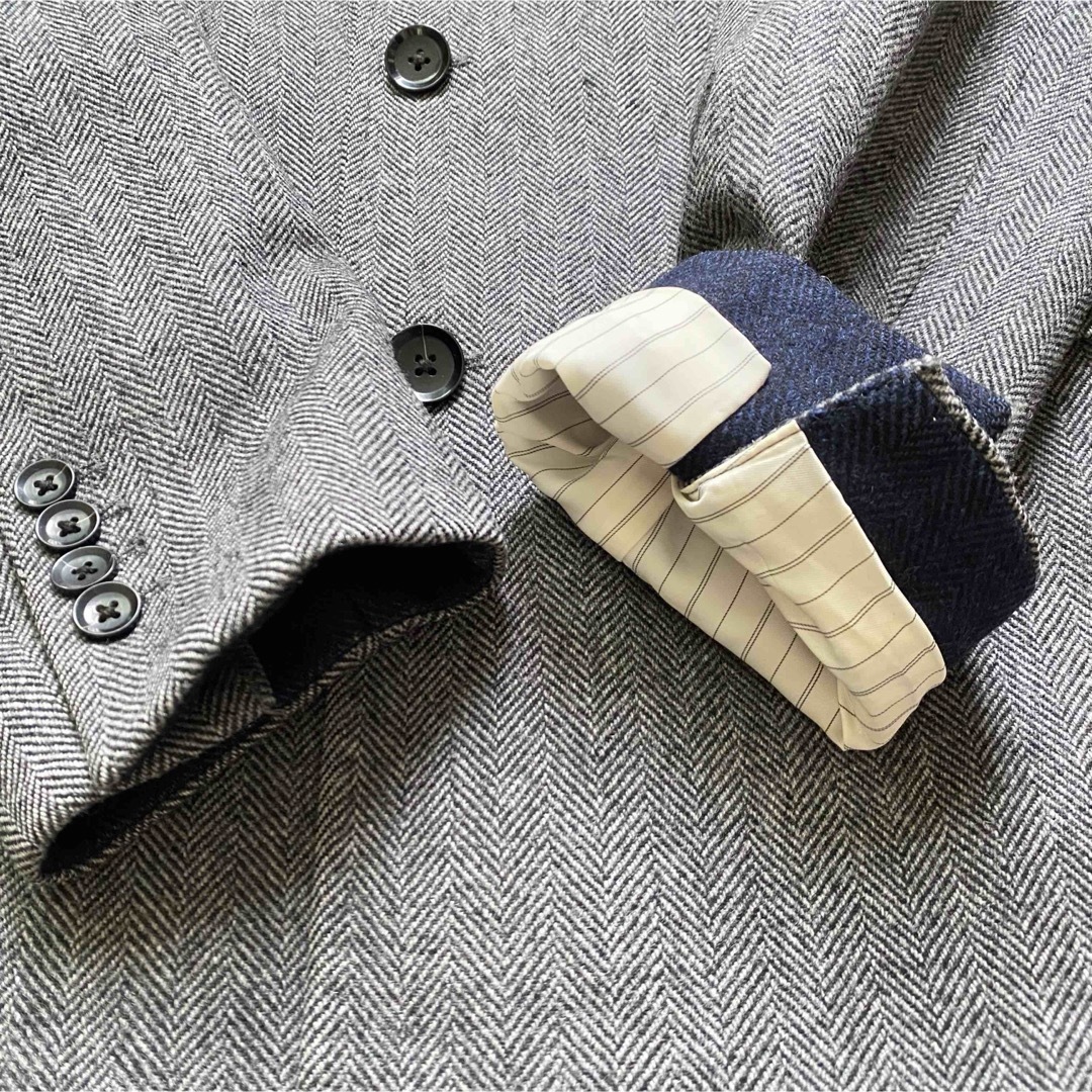 スーツセレクト　ウール混コート　日本製　メンズコート　ビジネス　LL　グレー メンズのジャケット/アウター(チェスターコート)の商品写真