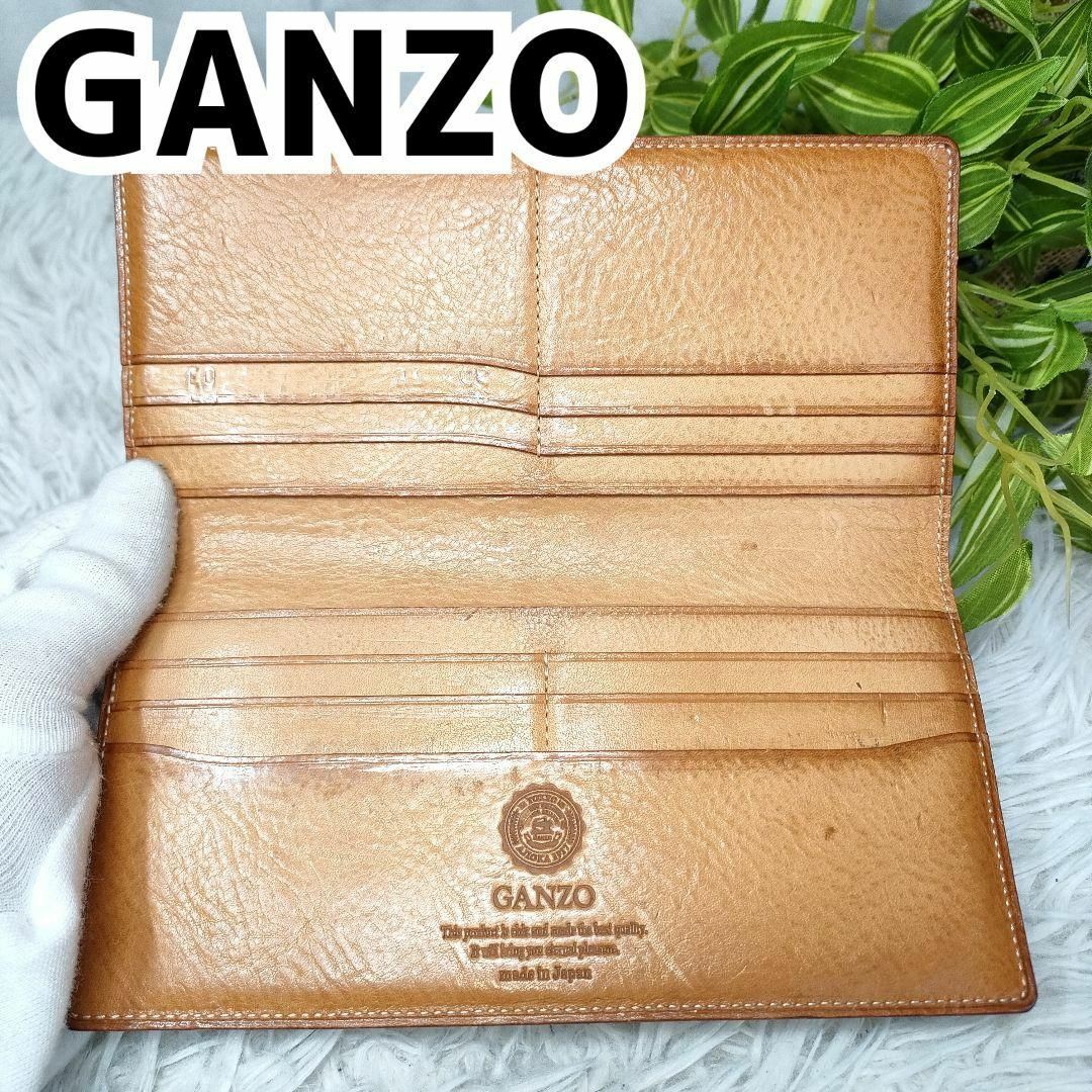 GANZO(ガンゾ)のガンゾ 長財布 ブラック レザー コードバン GANZO 折り財布 黒 本革 メンズのファッション小物(長財布)の商品写真