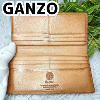 GANZO - ガンゾ 長財布 ブラック レザー コードバン GANZO 折り財布 黒 本革