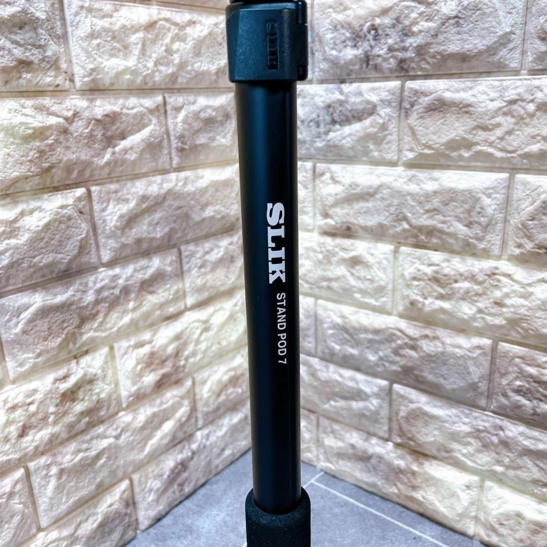 SLICK(スリック)の【美品】SLIK STAND POD7 雲台　4段　三脚 スマホ/家電/カメラのカメラ(その他)の商品写真