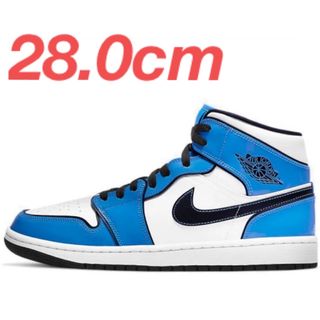 ナイキ(NIKE)のNIKE AIR JORDAN 1 MID SIGNAL BLUE 28cm(スニーカー)