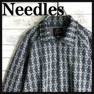 ニードルス(Needles)の8232【即完売モデル】ニードルス☆ワンポイント刺繍ロゴ総柄ジャケット　美品(ブルゾン)