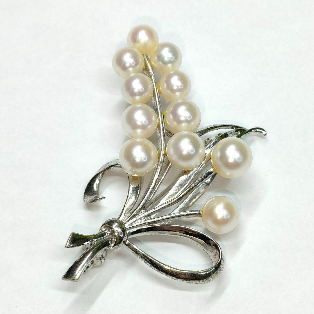 洋服通販 - 新作アイテムを ブローチ 真珠 パール ミキモト - MIKIMOTO 11珠 M刻印 シルバー その他