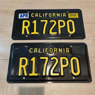 クライスラー(Chrysler)の172 前後ペアカリフォルニアレガシーライセンスプレートブラックナンバープレート(車外アクセサリ)