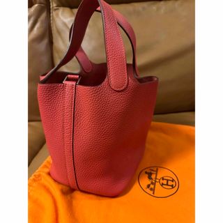 エルメス(Hermes)のピコタンロック PM ルージュピヴォワンヌ SV金具 HERMES(ハンドバッグ)