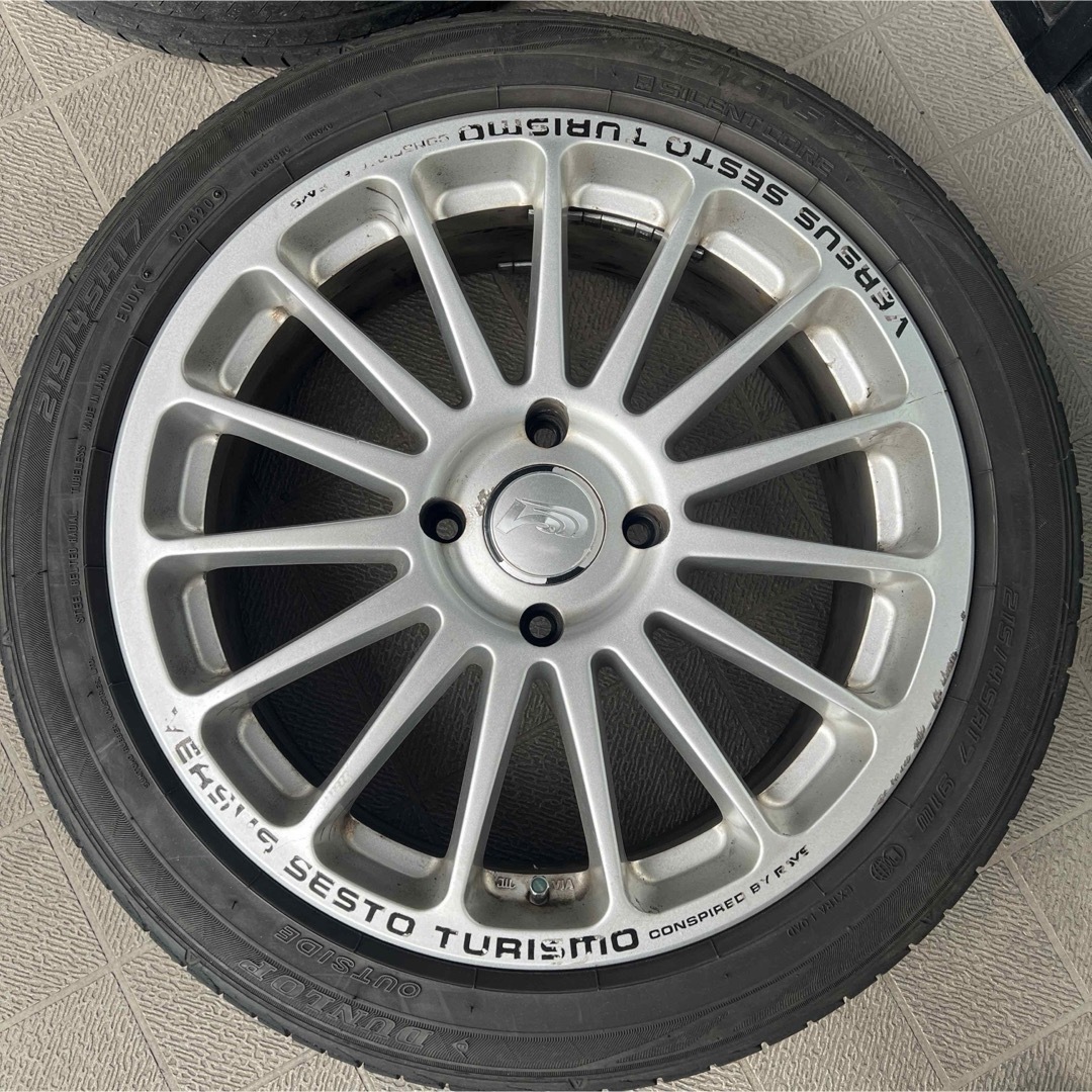 DUNLOP(ダンロップ)の希少RAYS ベルサスツーリズモ4穴 7J＋42 215/45r17 4本 自動車/バイクの自動車(タイヤ・ホイールセット)の商品写真