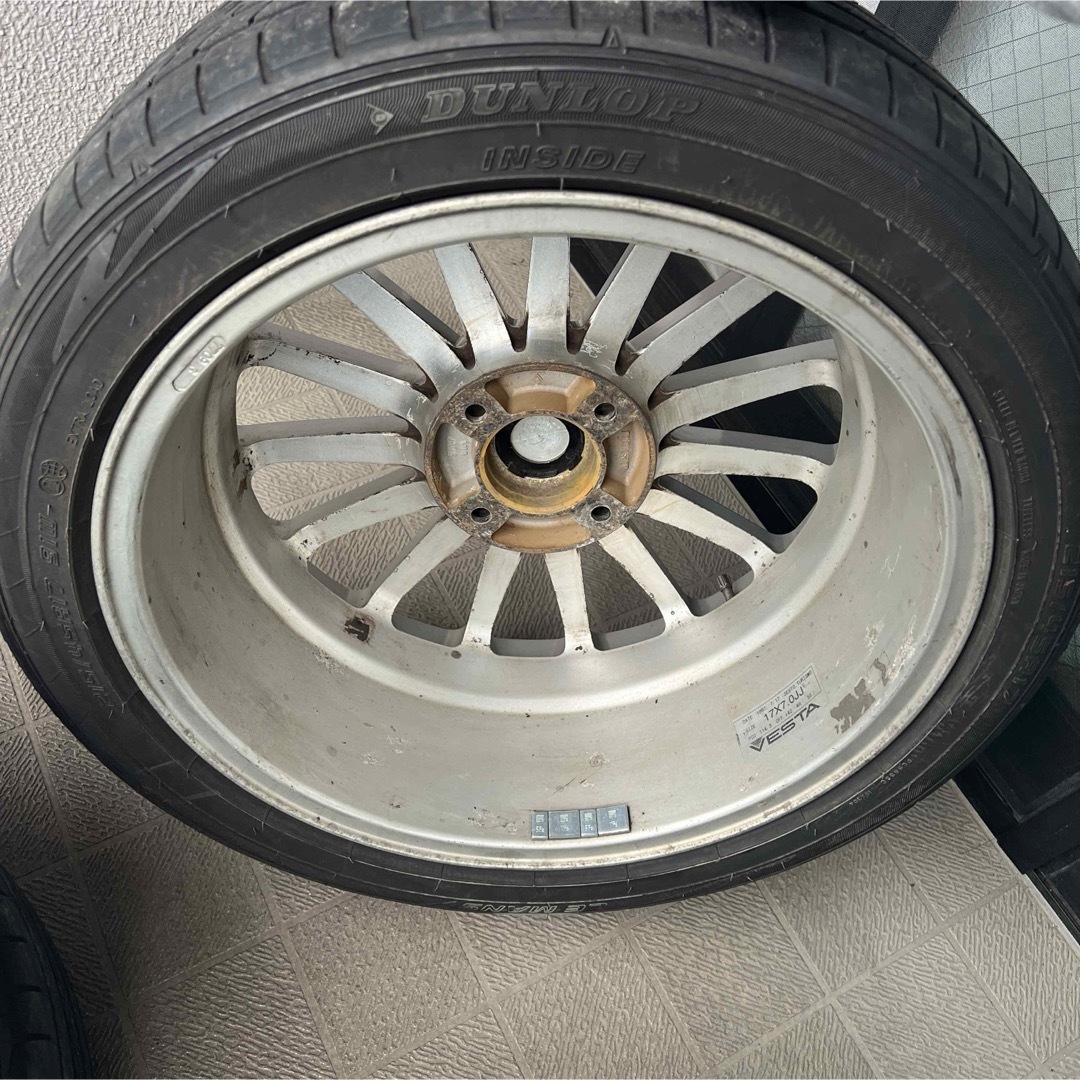 DUNLOP(ダンロップ)の希少RAYS ベルサスツーリズモ4穴 7J＋42 215/45r17 4本 自動車/バイクの自動車(タイヤ・ホイールセット)の商品写真