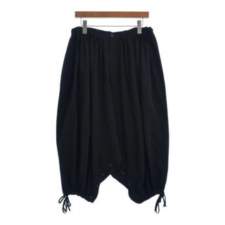 YOHJI YAMAMOTO +NOIR クロップドパンツ 1(XS位) 黒 【古着】【中古】(クロップドパンツ)