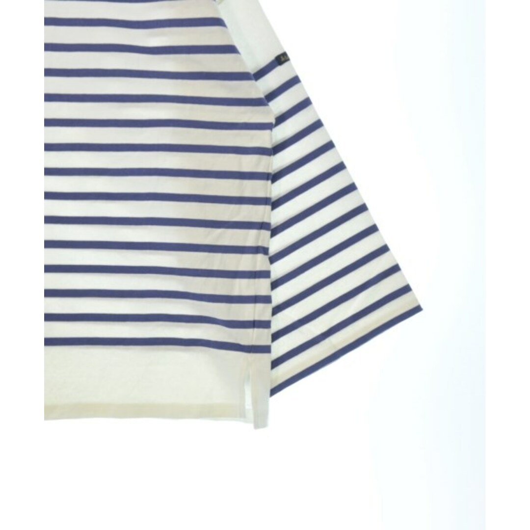Le Minor(ルミノア)のLe minor ルミノア Tシャツ・カットソー 1(S位) 白x青(ボーダー) 【古着】【中古】 レディースのトップス(カットソー(半袖/袖なし))の商品写真