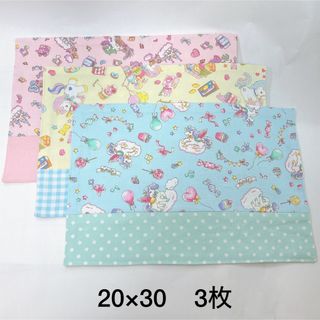 ランチョンマット　20×30   3枚組　♡ユニコーン♡  No.1007(外出用品)