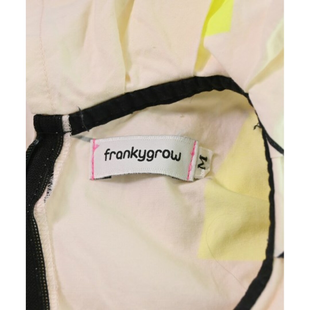 frankygrow(フランキーグロウ)のfrankygrow シャツ M ベージュx蛍光イエローx黒(総柄) 【古着】【中古】 キッズ/ベビー/マタニティのキッズ服女の子用(90cm~)(ブラウス)の商品写真