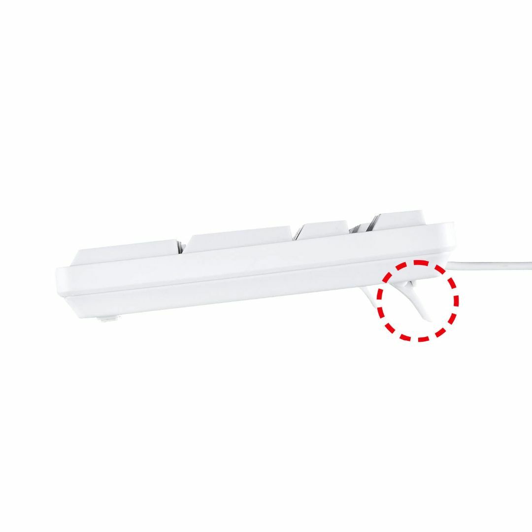 【色: ホワイト】サンワサプライ PS/2キーボード(ホワイト) SKB-L1N スマホ/家電/カメラのPC/タブレット(PC周辺機器)の商品写真