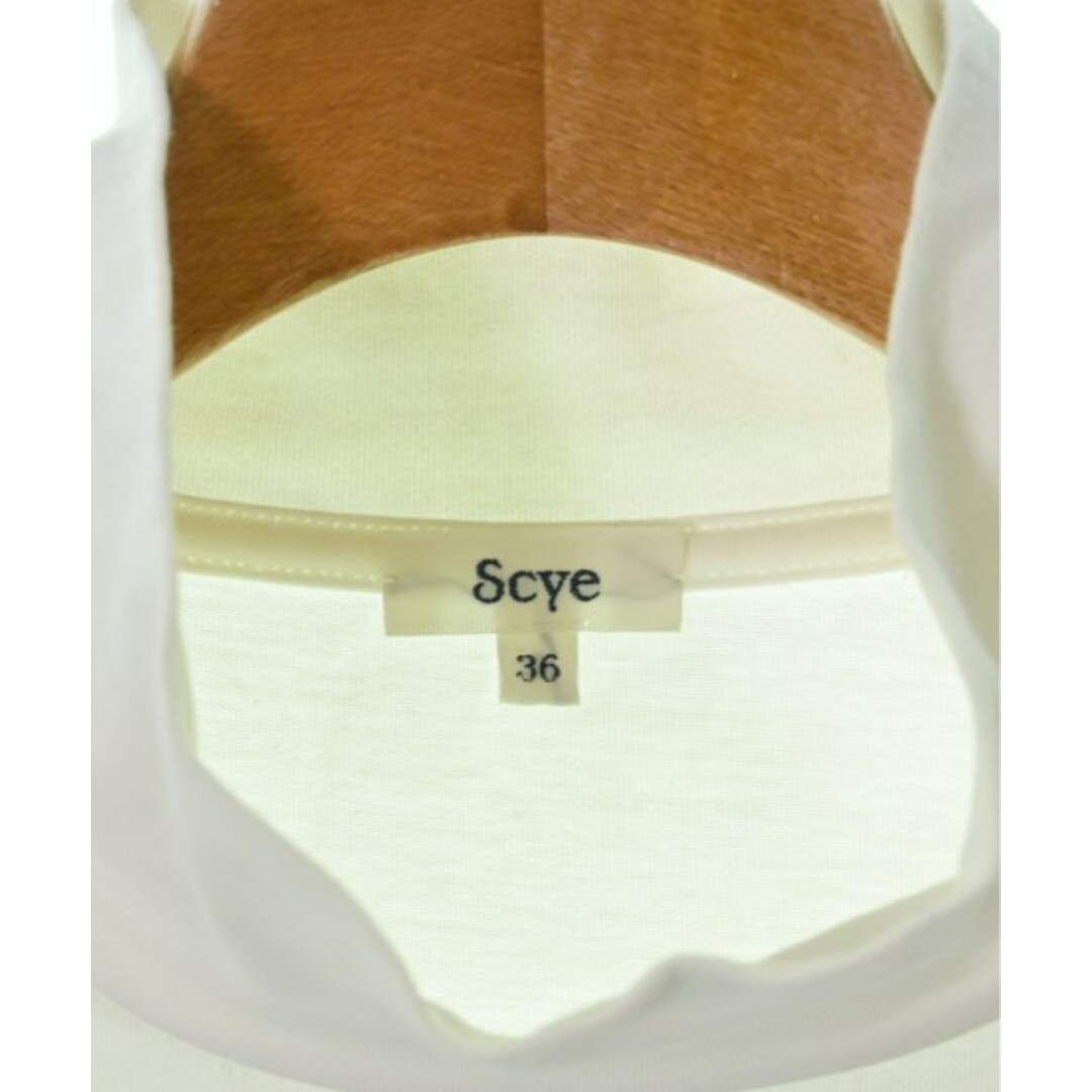 Scye(サイ)のSCYE サイ Tシャツ・カットソー 36(XS位) 白 【古着】【中古】 メンズのトップス(Tシャツ/カットソー(半袖/袖なし))の商品写真
