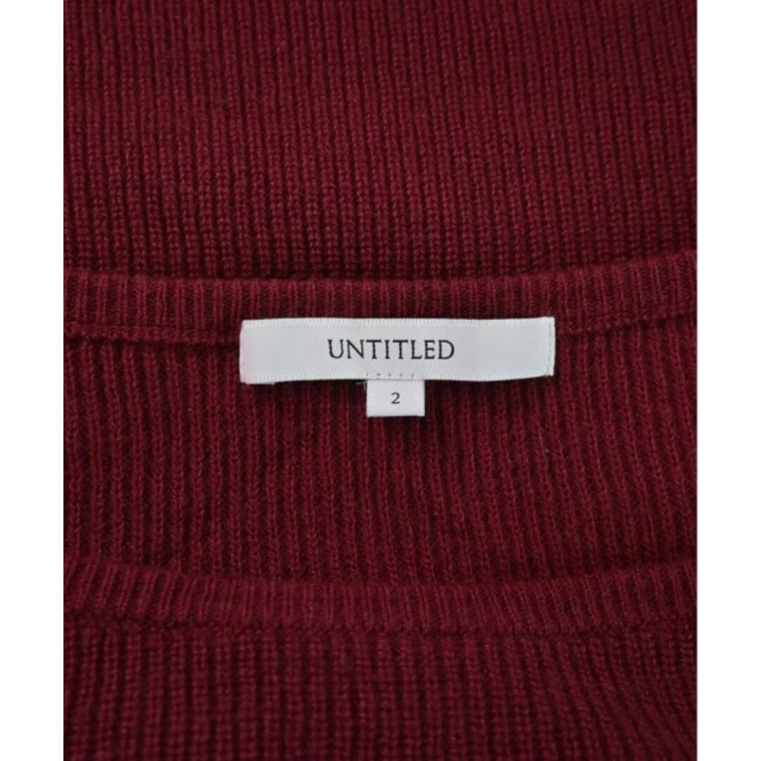 UNTITLED(アンタイトル)のUNTITLED アンタイトル ニット・セーター 2(M位) 赤 【古着】【中古】 レディースのトップス(ニット/セーター)の商品写真