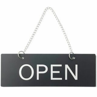 かたちラボ オープンクローズ看板 サインボード open close 札 ブラッ(店舗用品)