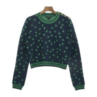 ルイヴィトン(LOUIS VUITTON)のLOUIS VUITTON ルイヴィトン ニット・セーター L 紺x緑(星柄) 【古着】【中古】(ニット/セーター)