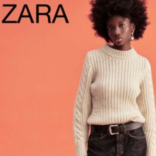 ザラ(ZARA)のZARAザラケーブルニット美品❣️(ニット/セーター)