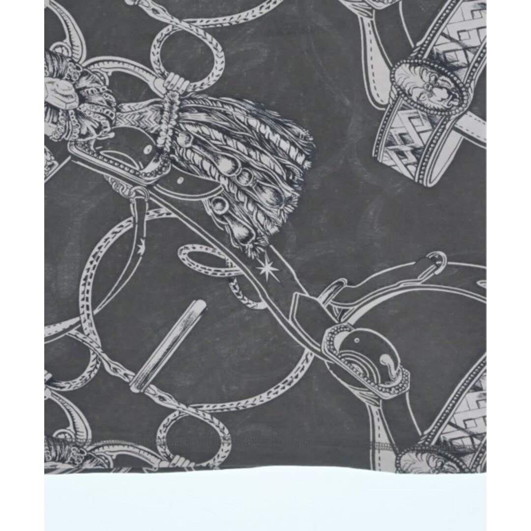 HERMES エルメス Tシャツ・カットソー 38(S位) グレーx白(総柄 HERMES エルメス Tシャツ・カットソー 38(S位) グレーx白(総柄