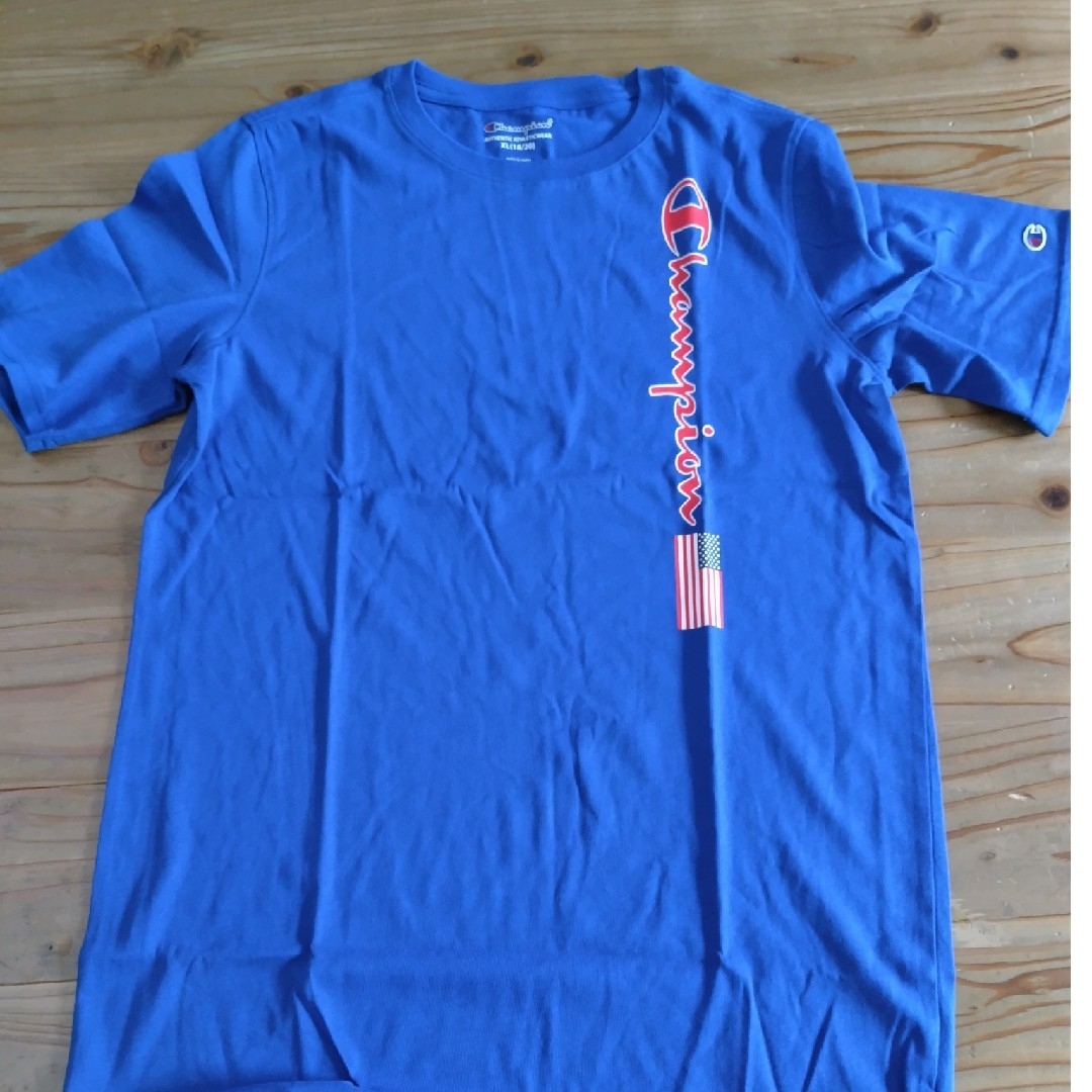 Champion(チャンピオン)のCHAMPION　ブルー＆ホワイト　Tシャツ メンズのトップス(Tシャツ/カットソー(半袖/袖なし))の商品写真