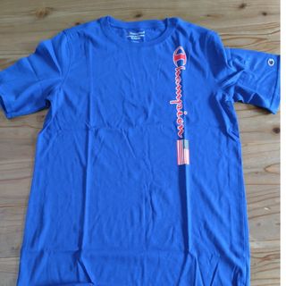 チャンピオン(Champion)のCHAMPION　ブルー＆ホワイト　Tシャツ(Tシャツ/カットソー(半袖/袖なし))