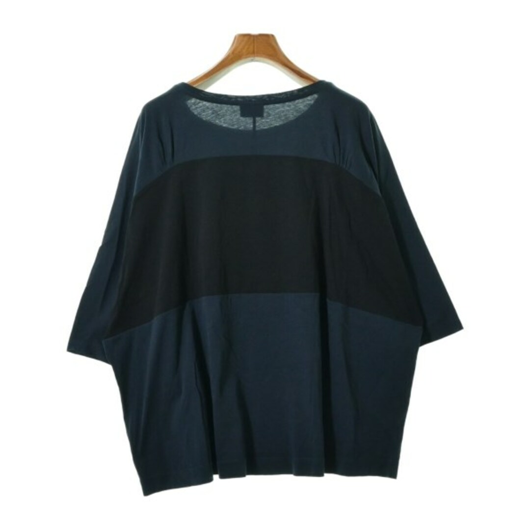 DRIES VAN NOTEN(ドリスヴァンノッテン)のDRIES VAN NOTEN Tシャツ・カットソー S 紺x黒 【古着】【中古】 レディースのトップス(カットソー(半袖/袖なし))の商品写真