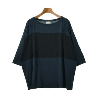 ドリスヴァンノッテン(DRIES VAN NOTEN)のDRIES VAN NOTEN Tシャツ・カットソー S 紺x黒 【古着】【中古】(カットソー(半袖/袖なし))