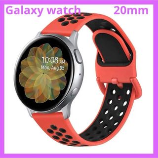 Samsung Galaxy watch 20mm バンド 交換ベルト シリコン(ラバーベルト)