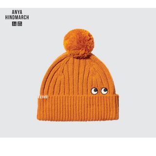 ANYA HINDMARCH - 限定商品　ユニクロ アニヤハインドマーチ キッズ ニット帽  オレンジ