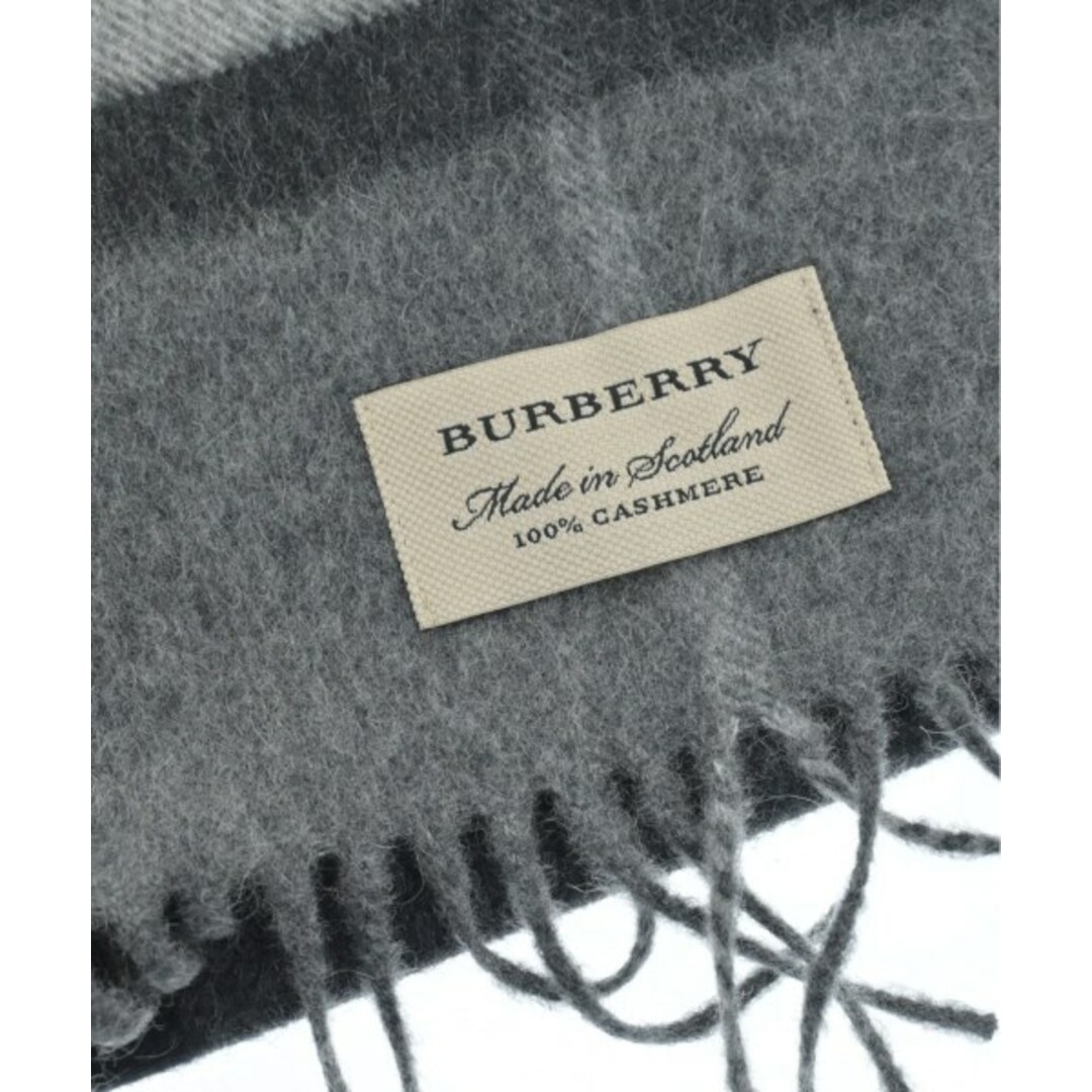 BURBERRY(バーバリー)のBURBERRY バーバリー マフラー - グレーx白x黒(チェック) 【古着】【中古】 メンズのファッション小物(マフラー)の商品写真