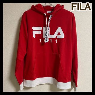 フィラ(FILA)のFILA フィラ パーカー スウェットトップス  赤 レッド スポーツ 部屋着(パーカー)