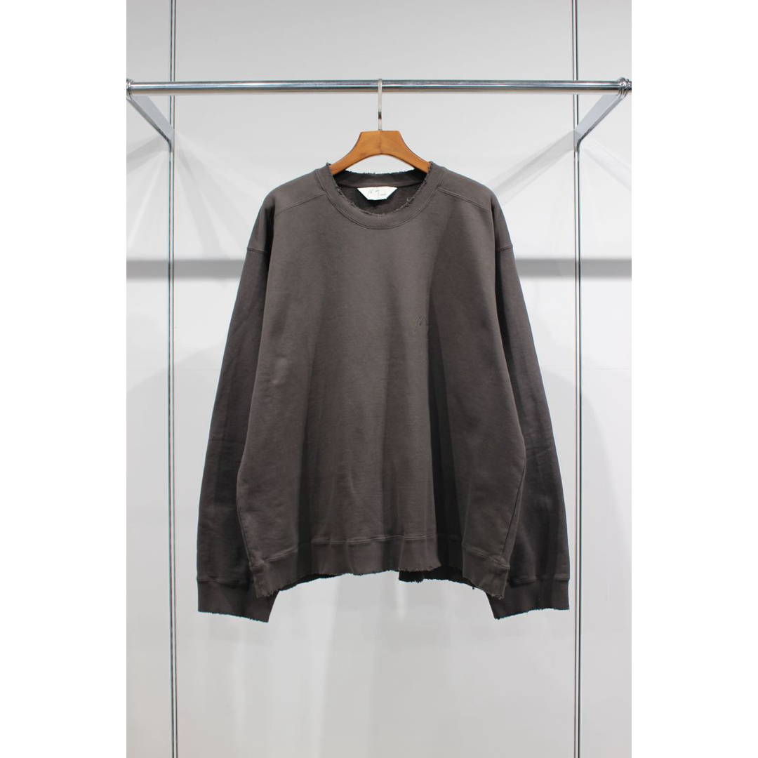 スウェットANCELLM  AGING OVER SWEAT SHIRT/F.BLACK