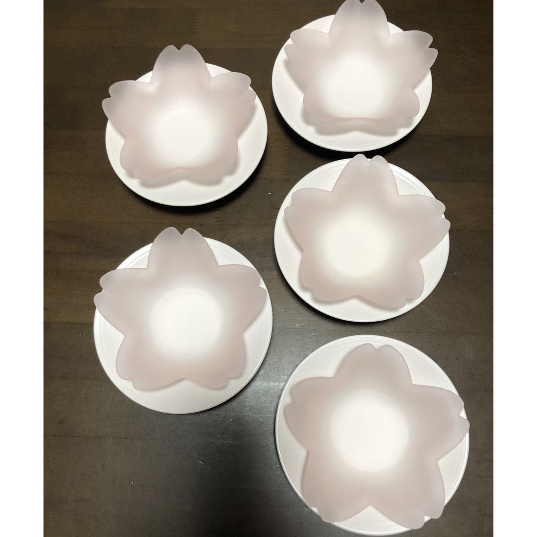 桜 デザート皿 5セット インテリア/住まい/日用品のキッチン/食器(食器)の商品写真