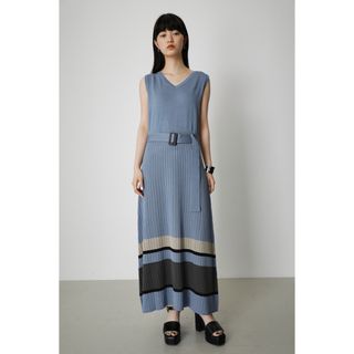 アズールバイマウジー(AZUL by moussy)のアズールバイマウジー　ヘムデザイン　リブワンピース(ロングワンピース/マキシワンピース)