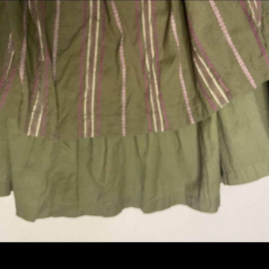 ヴィンテージ アメリカ古着 刺繍スカート - 100%コットン、ウエストゴム仕様 レディースのスカート(ロングスカート)の商品写真