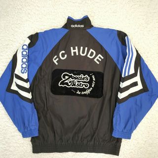 アディダス(adidas)の良品 アディダス ワッペンロゴ ヴィンテージ FC HUDE XL(ナイロンジャケット)