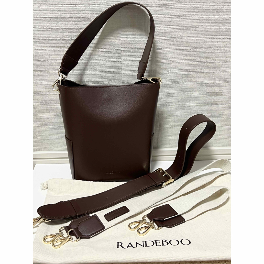 ランデブー　RANDEBOO  Bucket bag ダークブラウン