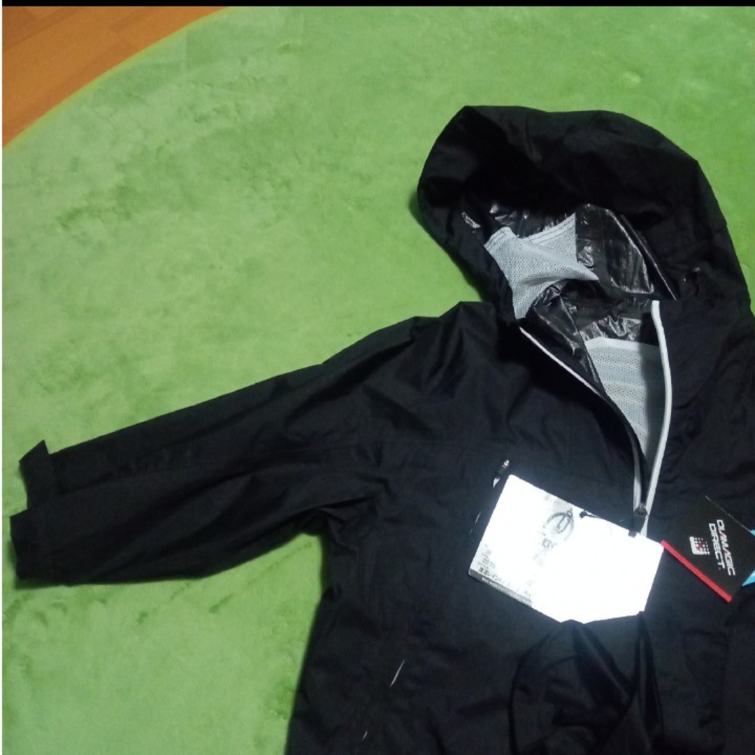 ワークマン  透湿レインパーカーポンチョ  М  ブラック メンズのジャケット/アウター(ポンチョ)の商品写真