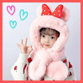 セールかわいい❤キッズ 帽子 マフラー 子供  アクセサリー ディズニー ミニー(帽子)