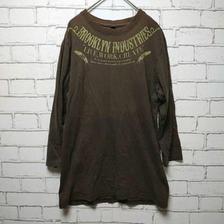 ブルックリンインダストリーズ(BROOKLYN INDUSTRIES)の【brooklyn industries】ロンT (M〜L相当) ブラウン(Tシャツ(長袖/七分))