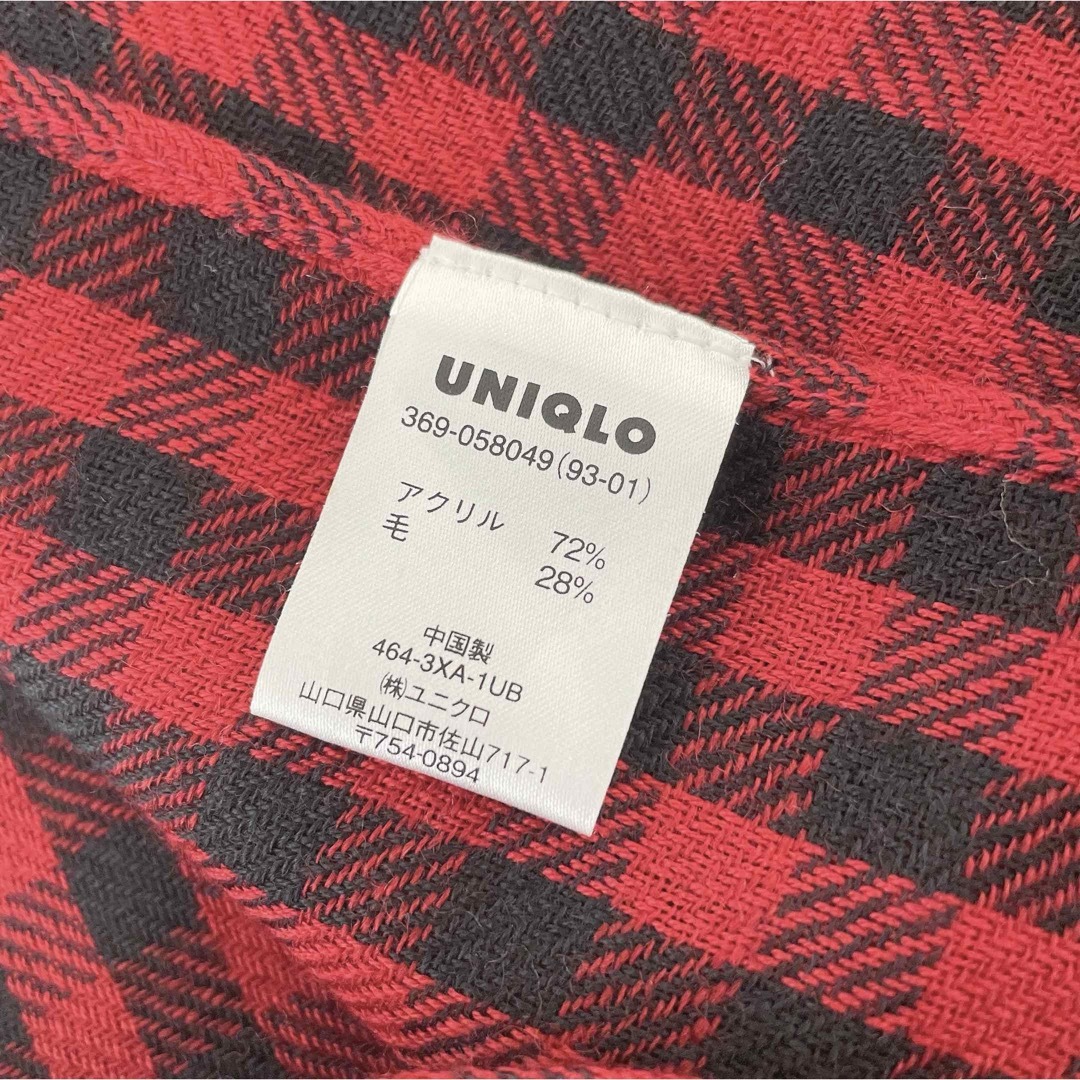 UNIQLO(ユニクロ)のUNIQLO マフラー ストール チェック柄 メンズのファッション小物(マフラー)の商品写真