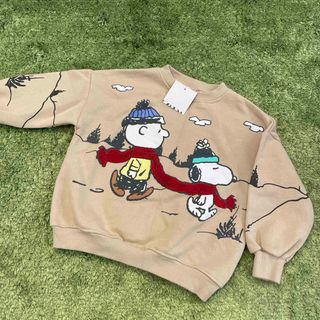 ザラキッズ(ZARA KIDS)のZARA kids SNOOPY トレーナー 3~4Y 104 新品(Tシャツ/カットソー)