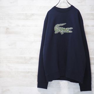 ラコステ(LACOSTE)のLACOSTE 19AW CrocoMagic マルチワニスウェット-Nv/XL(スウェット)