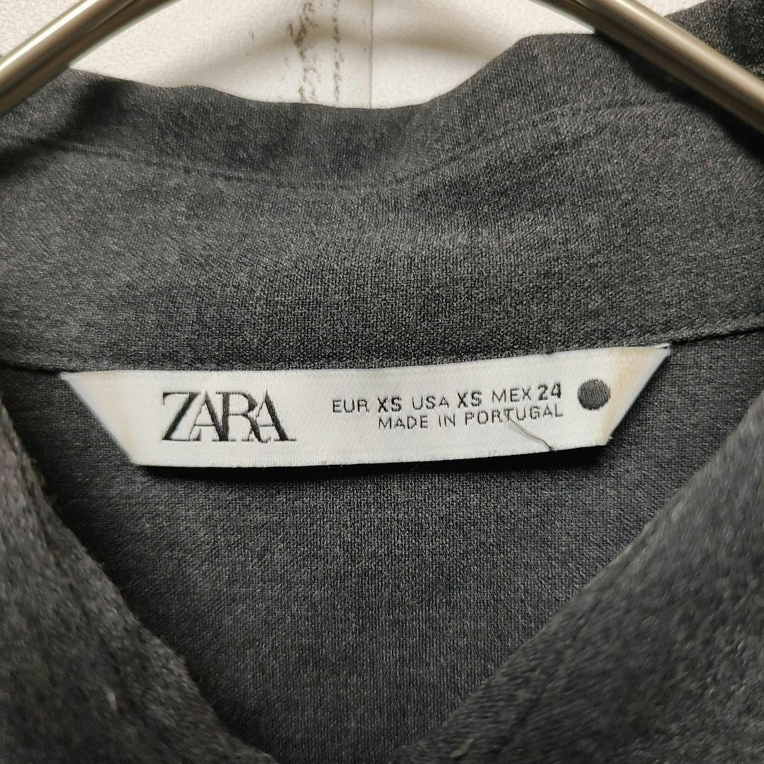 ZARA(ザラ)の【ZARA】シャツ (XS) シルバー カジュアル 無地 メンズのトップス(Tシャツ/カットソー(七分/長袖))の商品写真