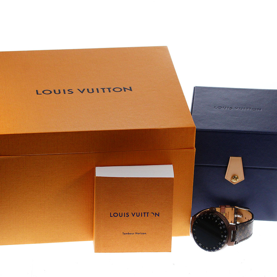 LOUIS VUITTON(ルイヴィトン)のルイ・ヴィトン LOUIS VUITTON QA02 タンブール ホライゾン ライトアップ マットブラウン クォーツ メンズ 美品 箱・保証書付き_798622 メンズの時計(腕時計(デジタル))の商品写真