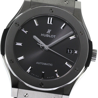 ウブロ(HUBLOT)のウブロ HUBLOT 511.NX.7071.LR クラシックフュージョン レーシンググレー 自動巻き メンズ 極美品 箱付き_799094(腕時計(アナログ))