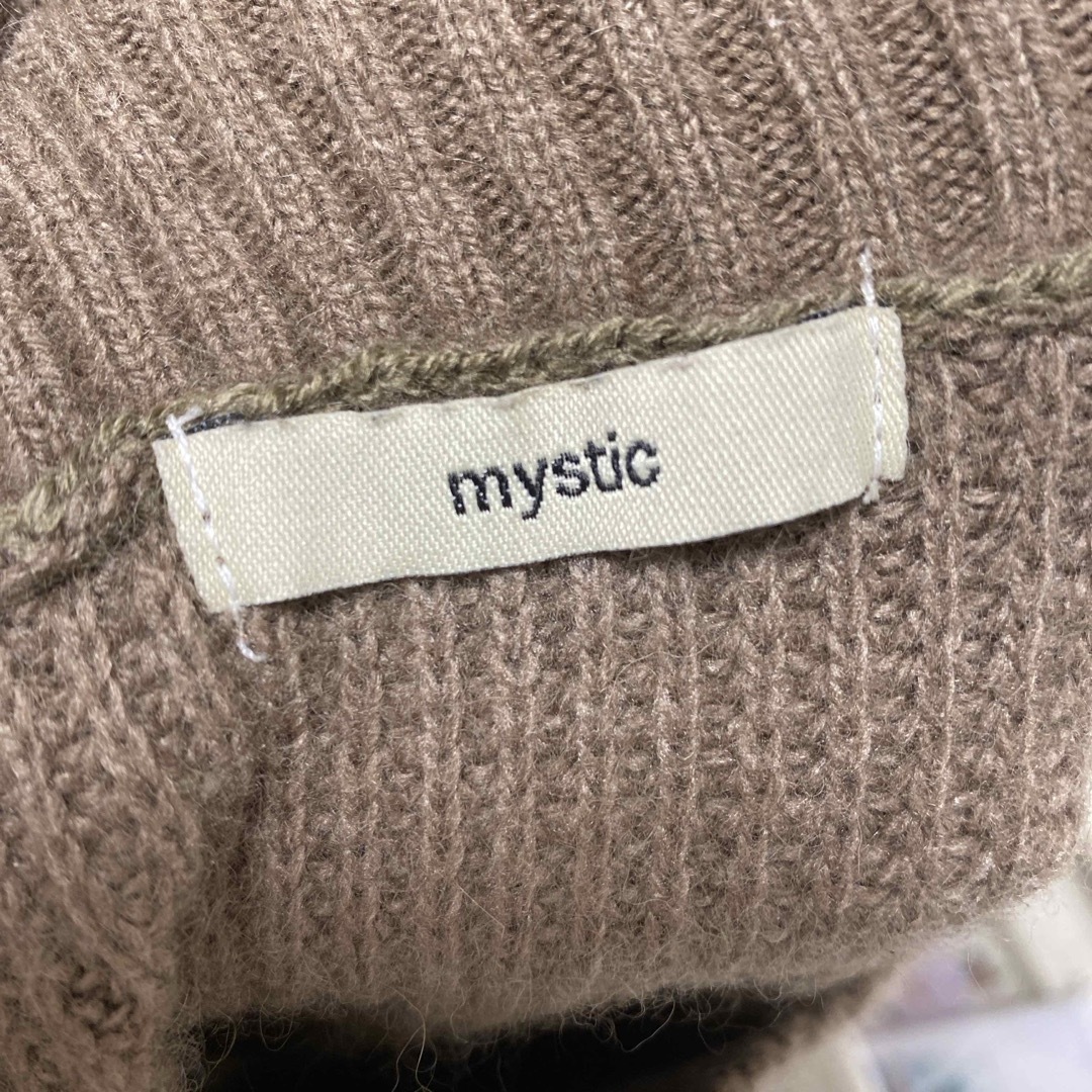 mystic(ミスティック)のmystic ラクーン混ニット フリーサイズ ブラウン レディースのトップス(ニット/セーター)の商品写真